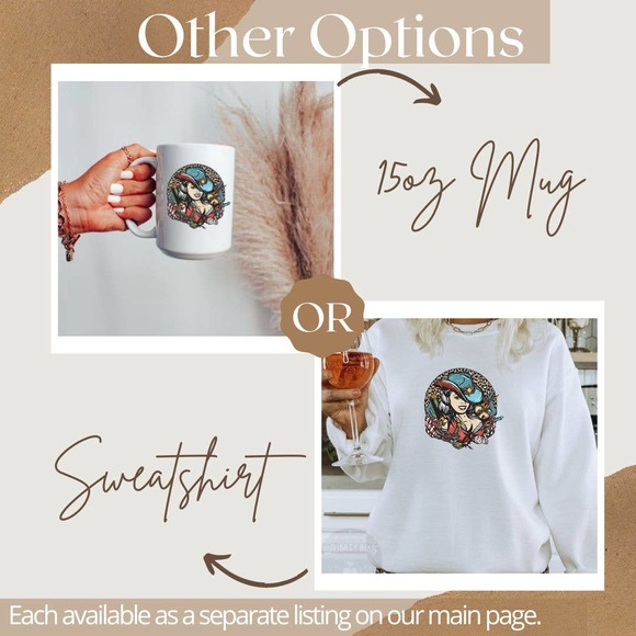 Western Cowgirl Handmade Sublimated Graphic Tank Top - Picture 4 of 8